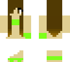 swim suit - green and white