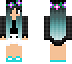 turquoise hair grey flannel