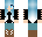 blue and white haired girl