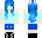 cute blue haired bunny girl fix