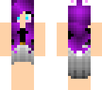 purple hair bunny girl