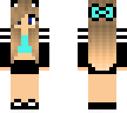 teal cat girl