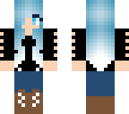 blue and white haired girl edit