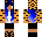blue hair tiger girl