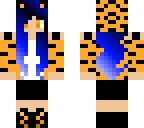 blue hair tiger girl