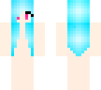 blue haired girl base