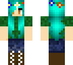 cyan hair girl