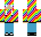 rainbow jacket and hair boy