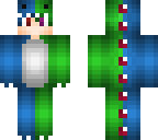 green and blue dino