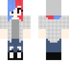 red and blue haired girl