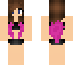 swim suit with purple tips