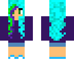a sparkley haired girl's skin