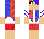 blue and red girl