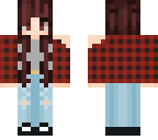 long hair flannel girl