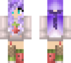 strawberry girl with purple hair