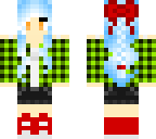 blue hair w red bow