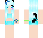 blue kawaii girl in swimsuit