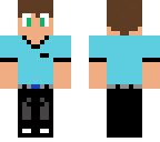 con la camisa azul