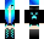 cool blue girl with jacket