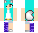 cute teal wolf broken leg