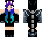 dragon girl blue and purple hair