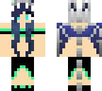dragon girl mint and black swimsuit