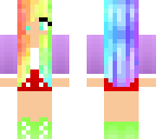 rainbow color girl