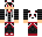red themed cool panda boy