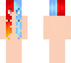 -requested- half fire half sky blue hair base