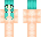 aqua girl pigtail hair base