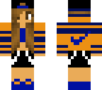 blue and orange nike girl