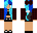 blue hair reble girl