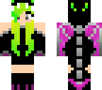 dragon girl green and purple