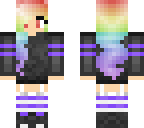 kawaii rainbow hair girl