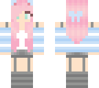 pastel blue and pink cat