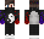 ying and yang blue and red fire
