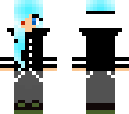 blue haired black jacket oc