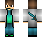 cute gamer boy with sword