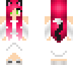 cute cat girl with white dress