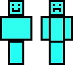 neon blue with black outlines