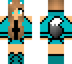 teal cat girl