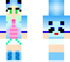 blue panda girl