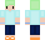 chibi green hair boy