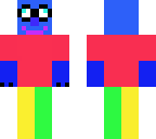 chill boy with bleu hands