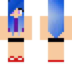 cute summer blue hair girl
