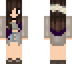 edit girl with purple tips