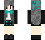 gray haired goth girl