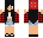 made hair black and shorts denium