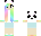 rainbow pastel panda girl