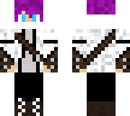 whole shaded of purple hair blue eyes assasin